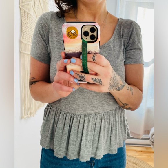 Cute French Connection grey peplum T-shirt - Picture 3 of 4